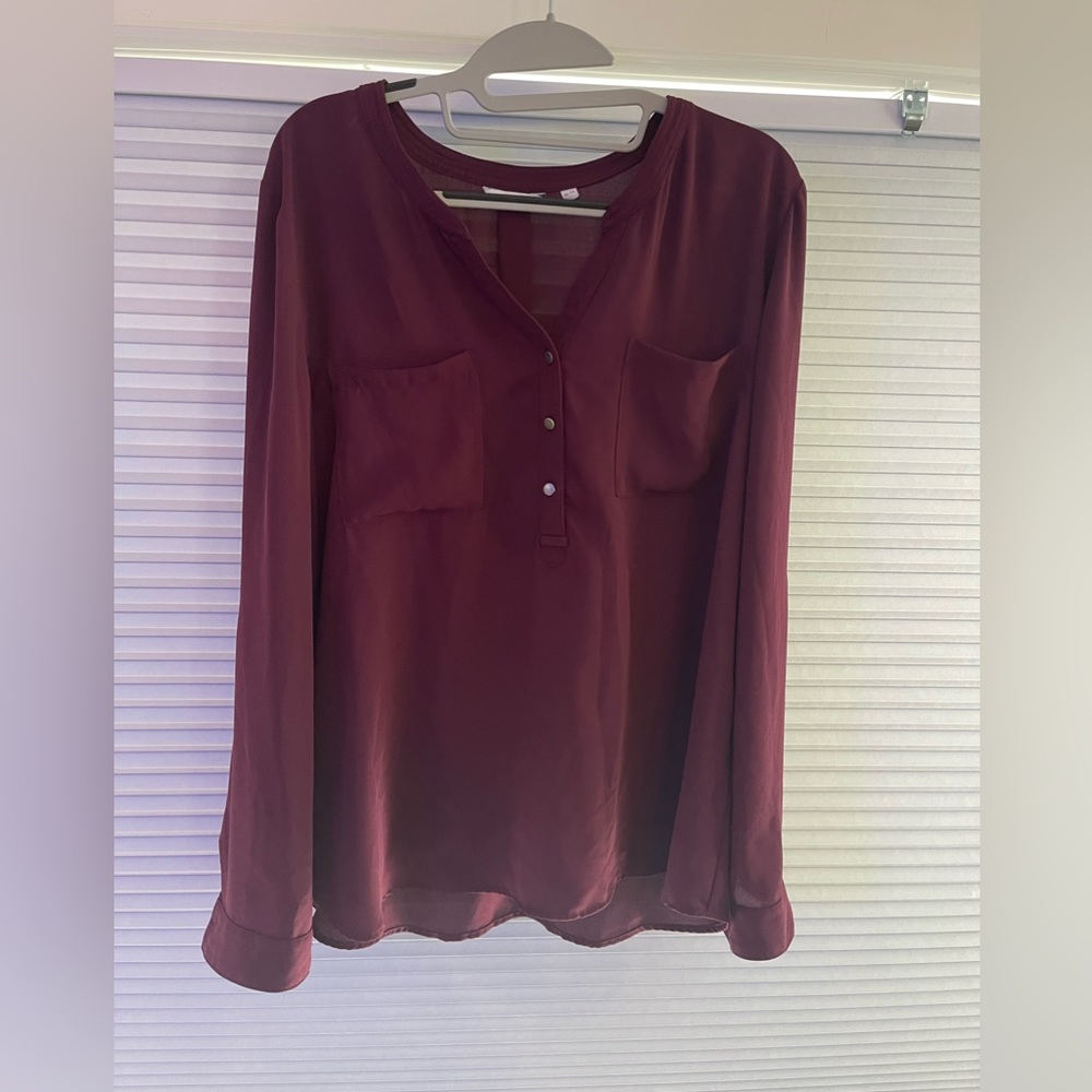 Burgundy Business Top